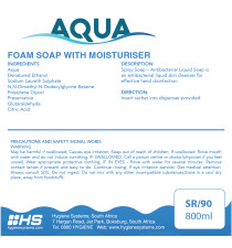 SSC-AQU-002 - AQUA FOAM SOAP WITH MOISTURISER - 800ml x 6